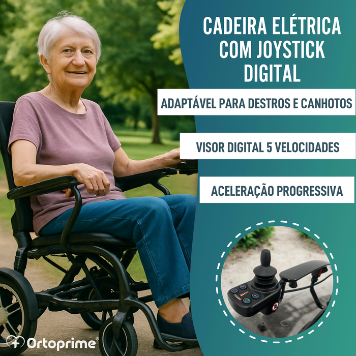 Cadeira Elétrica Compacta para Deficientes | Fibra de Carbono
