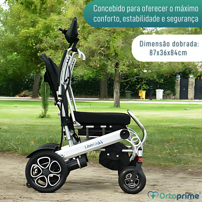 Cadeira de Rodas Elétrica Ultra-Leve com Bateria de Lítio