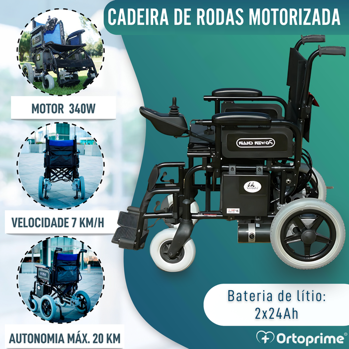Cadeira Elétrica para Mobilidade Reduzida | Rodas Maciças