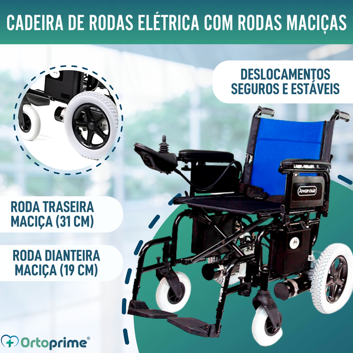 Cadeira Elétrica para Mobilidade Reduzida | Rodas Maciças