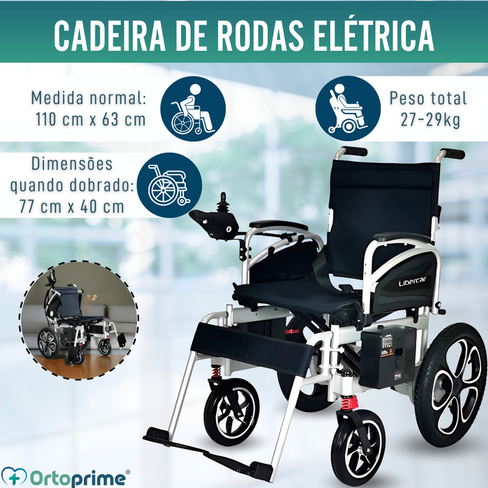 Silla Eléctrica de Rodas Grandes | Com Bateria de Lítio