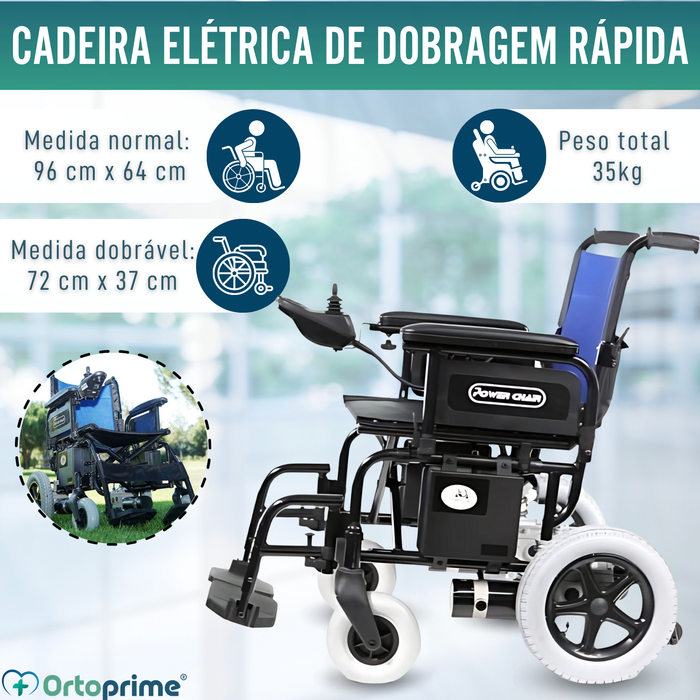 Cadeira de Rodas Elétrica | Sistema de Dobragem Rápida