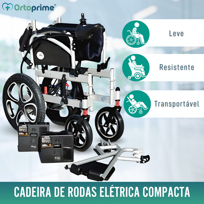Cadeira Elétrica Dobrável com Baterias de Gel | 5 Velocidades
