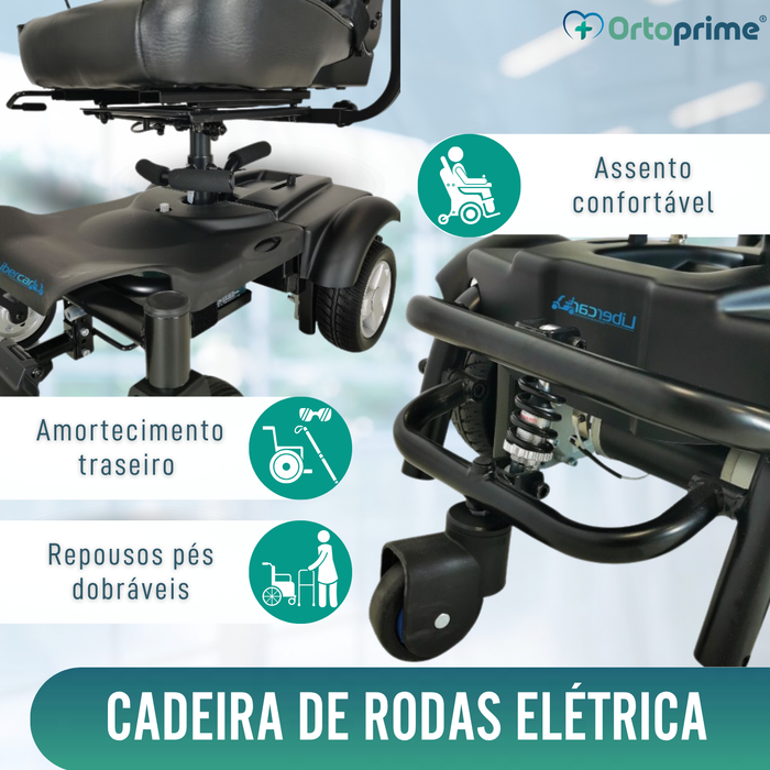 Cadeira de Rodas Elétrica Desmontável com Joystick Digital