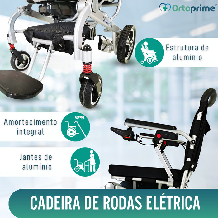 Cadeira de Rodas Elétrica Ultraligeira com Bateria de Lítio