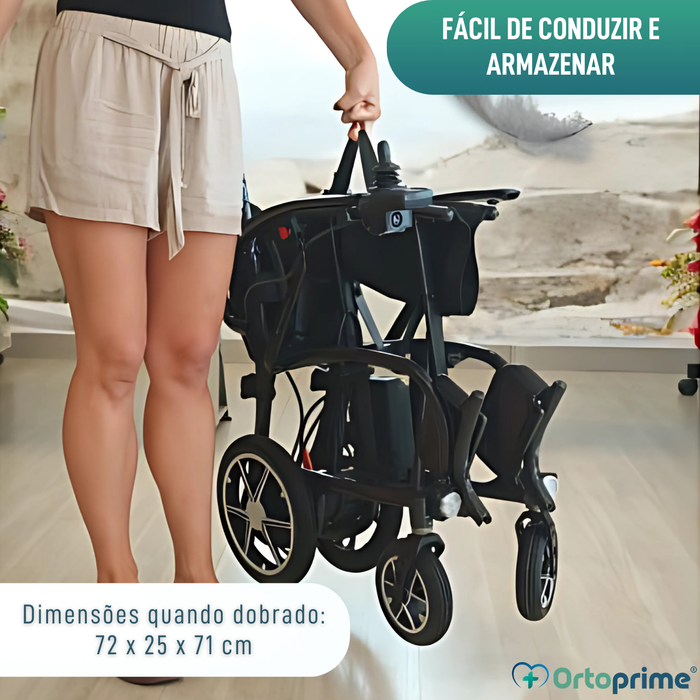 Cadeira Elétrica Compacta para Deficientes | Fibra de Carbono