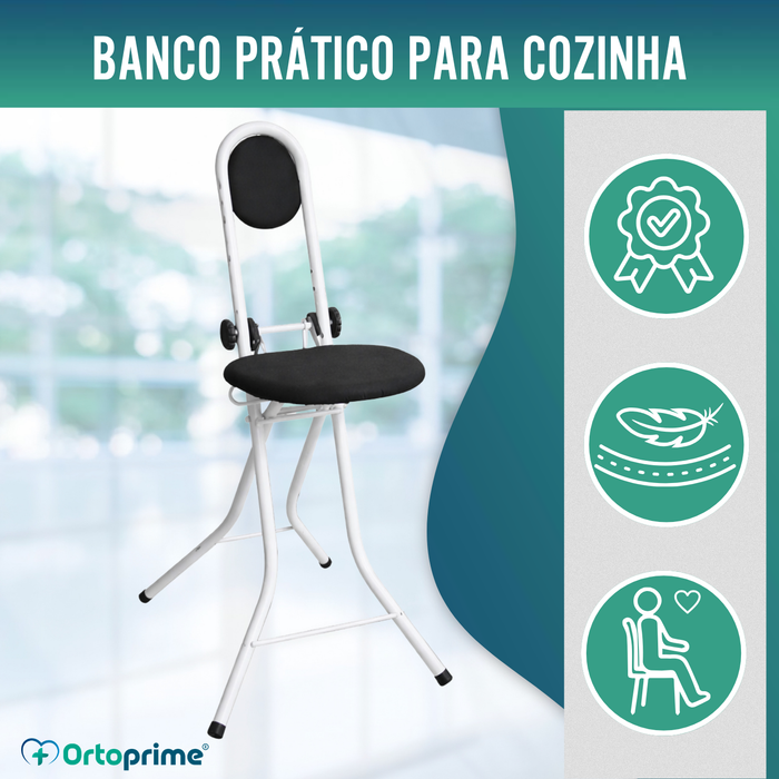 Cadeira de Apoio com Encosto | Altura Regulável