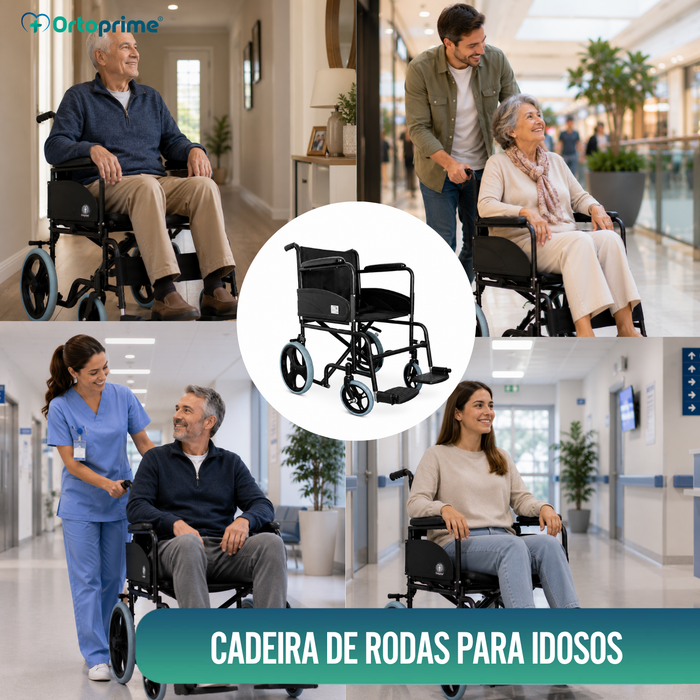 Cadeira de Rodas Dobrável Ortopédica para Adultos