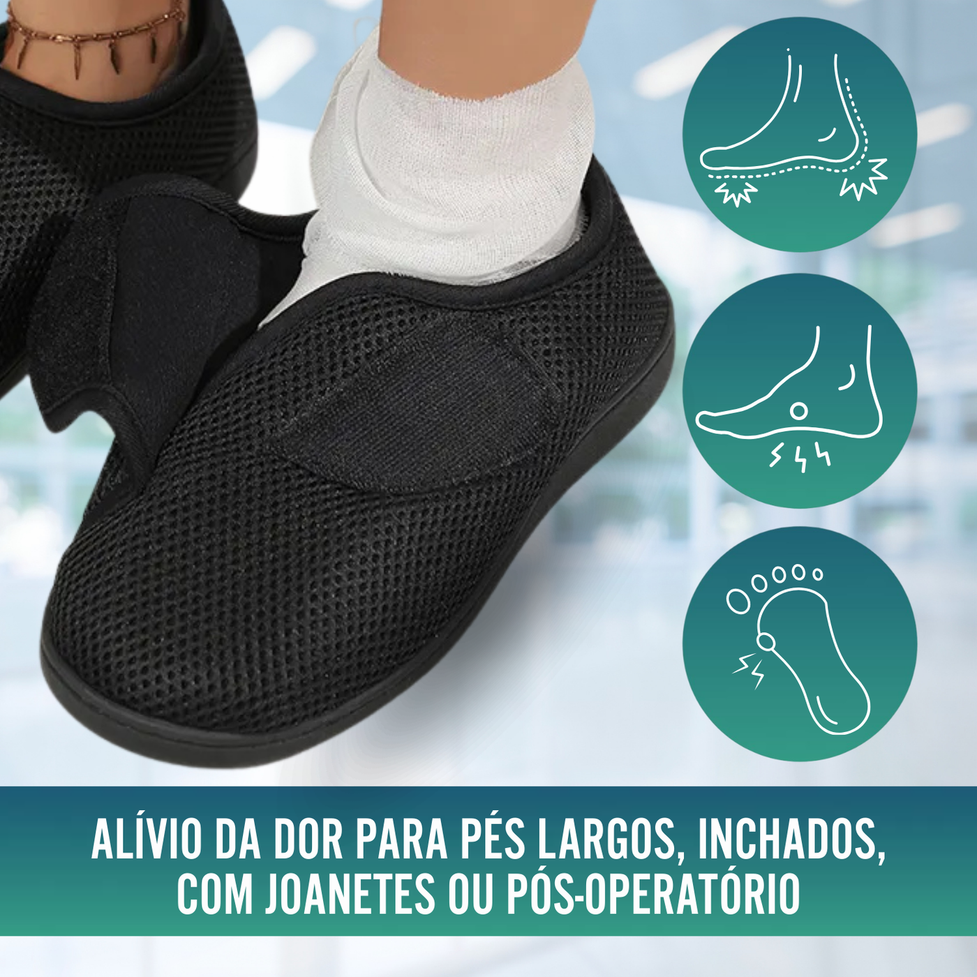 Sapatilhas Ortopédicas Mulher e Homem Pés Inchados Respirável— OrtoPrime.pt