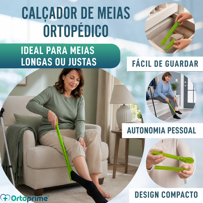 Calçador de Meias e Meias de Compressão