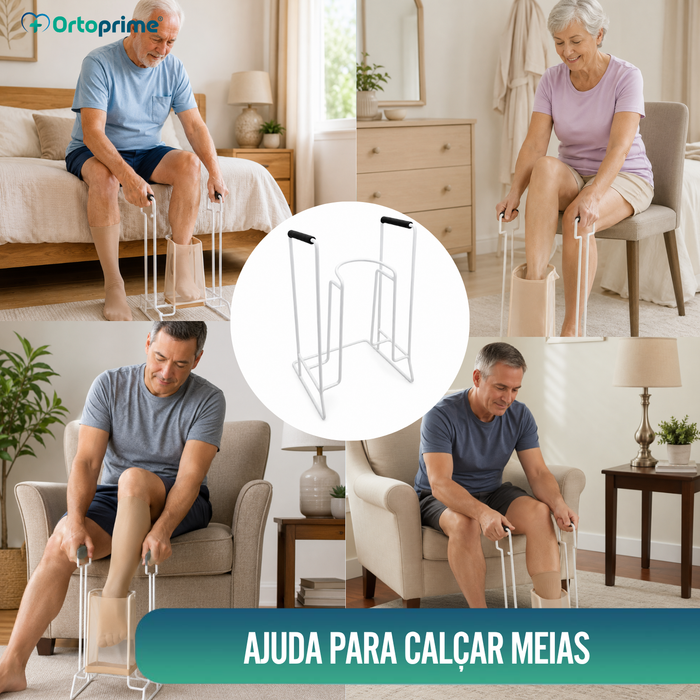Calçadeira de Compressão para Meias - Com Base