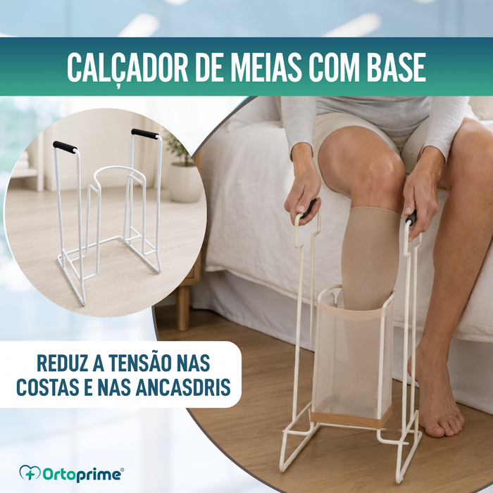 Calçadeira de Compressão para Meias - Com Base