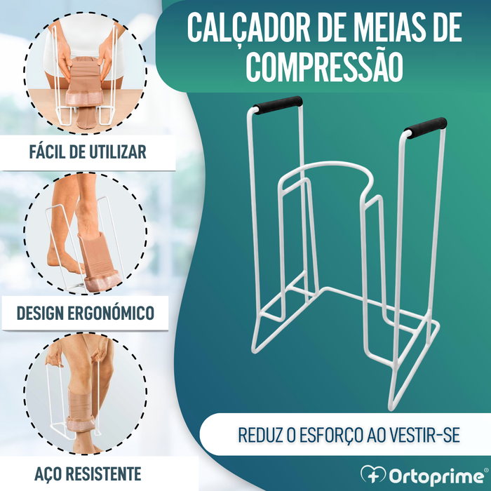Calçadeira de Compressão para Meias - Com Base