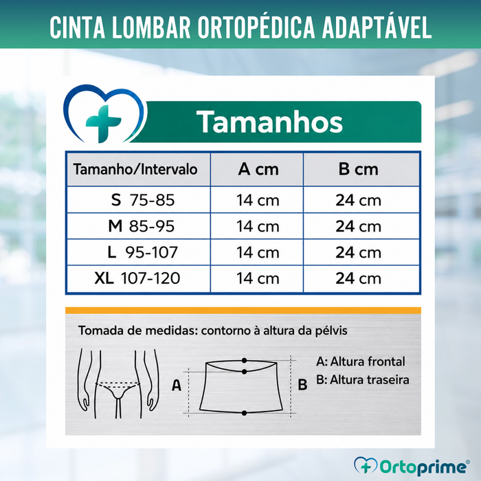 Cinta Lombossagrada de Trabalho | Ortótese Ajustável