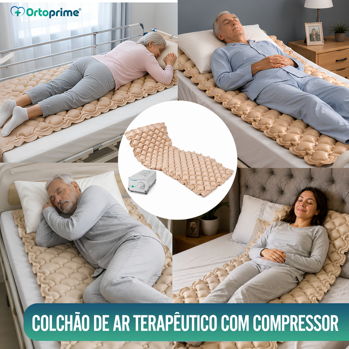 Colchão Antiescaras com Compressor e Células de Ar Alternante