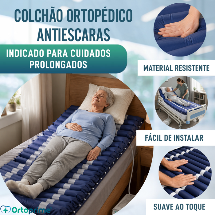 Colchão de Ar Antiescaras com Compressor Silence para Cama