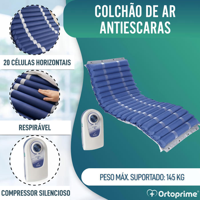 Colchão Anti-escaras com Células Intercambiáveis Compressor PROTECTIVE