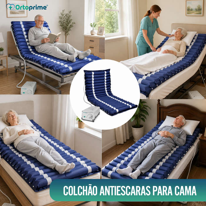 Colchão de Ar Antiescaras com Compressor Silence para Cama