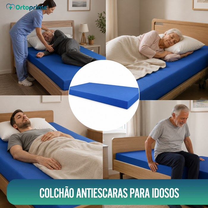 Colchão Viscoelástico Anti-Escaras + Capa - 90 x 190 cm