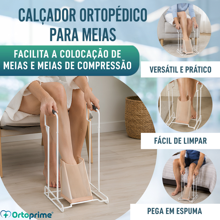 Calçadeira de Compressão para Meias - Com Base