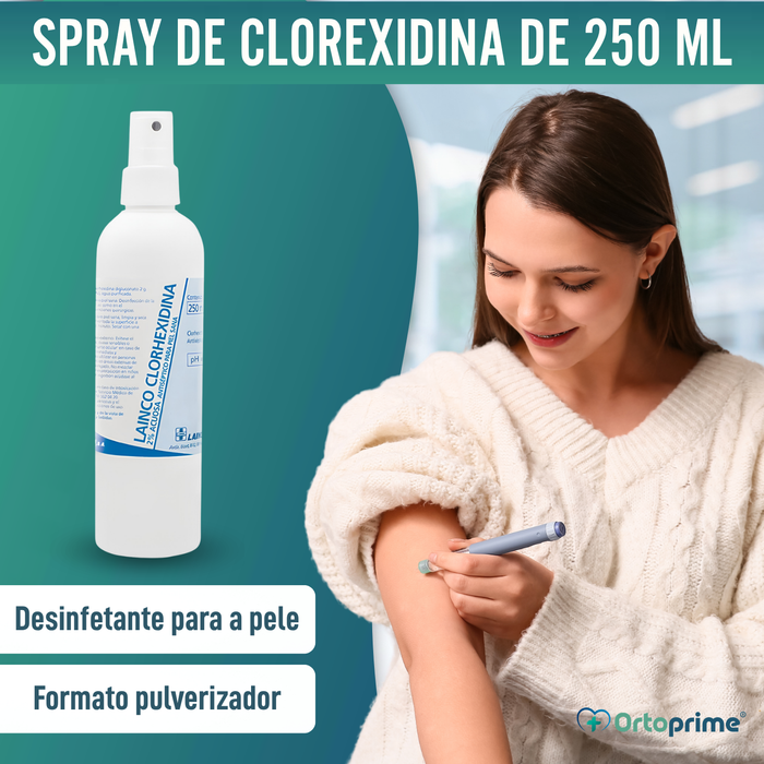 Spray Antisséptico de Clorohexidina 2% | Solução Aquosa 250 ml