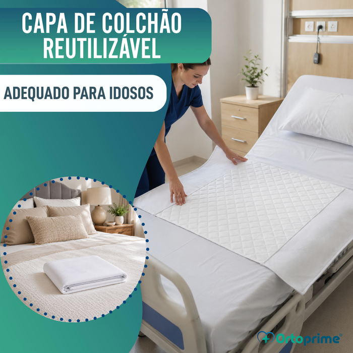 Capa Económica Absorvente e Lavável para Cama de 90 cm - 3,15 litros/m2
