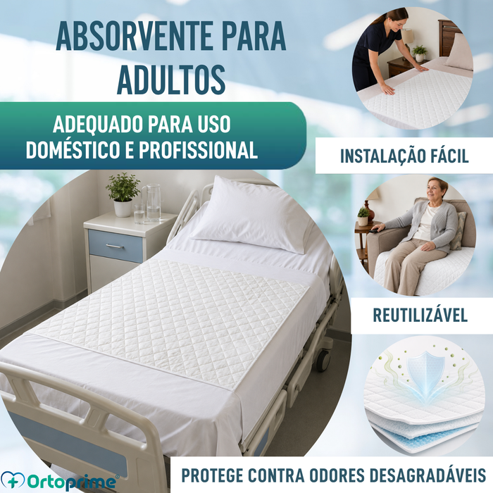 Capa Económica Absorvente e Lavável para Cama de 90 cm - 3,15 litros/m2