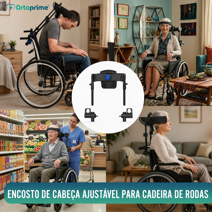Encosto de Cabeça para Cadeira de Rodas Ajustável | 2 Modelos