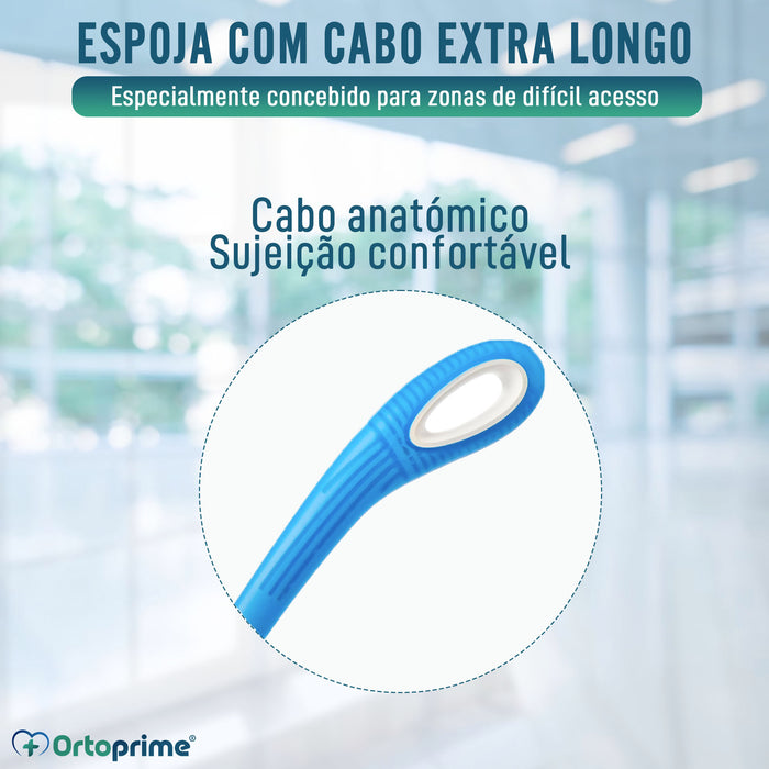 Esponja de Duche para Costas com Cabo Curvo Extra Comprido