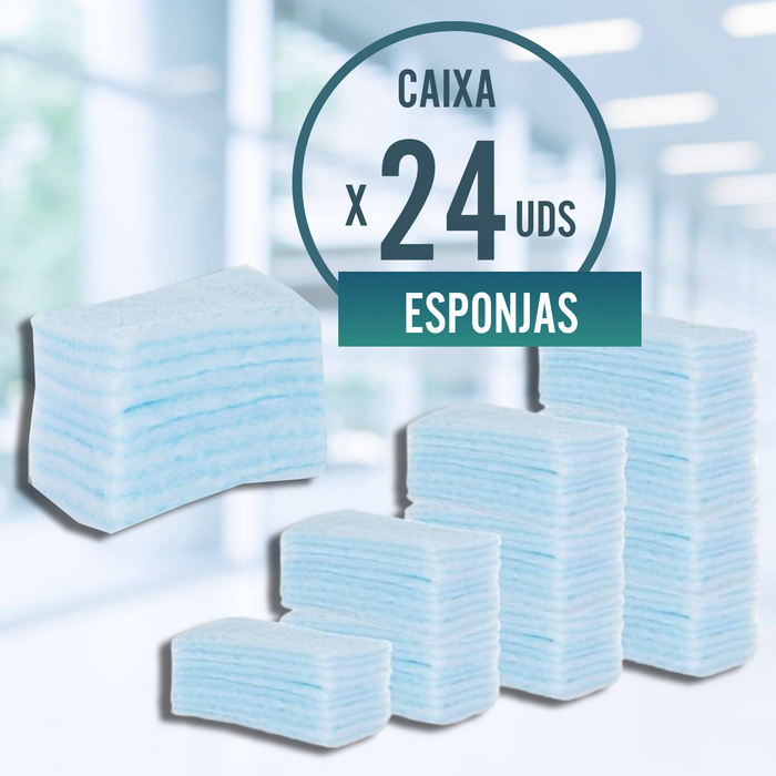 Caixa de Esponjas Descartáveis - 24 Unidades