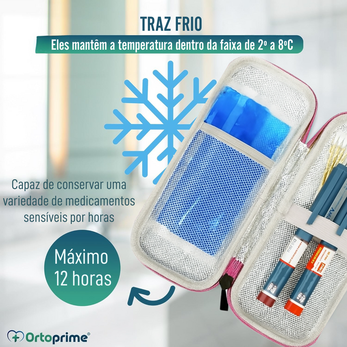 Estojo para Diabéticos | Porta Insulina com Géis de Frio