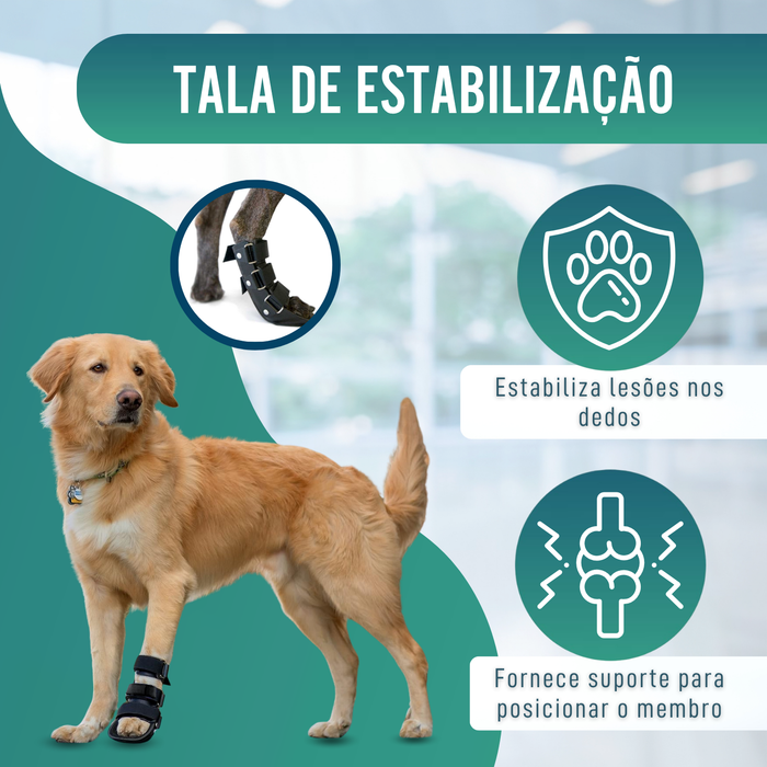 Férula de Bota Curta para Cães com Knuckling | 5 Tamanhos