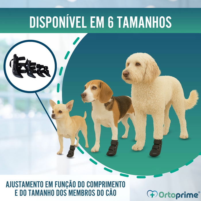 Férula de Bota Curta para Cães com Knuckling | 5 Tamanhos