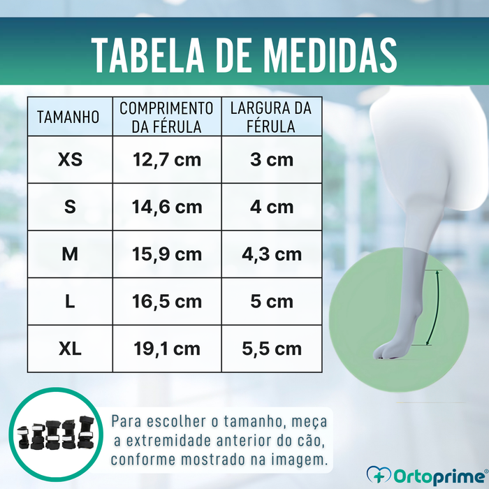 Férula de Carpo para Perro | Suporte Canino em 5 Tamanhos