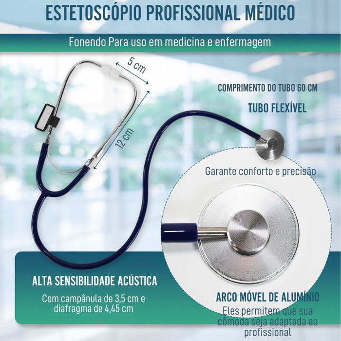 Fonendoscópio Profissional Médico | Estetoscópio Profissional Pediátrico