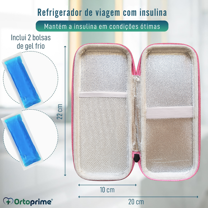 Estojo para Diabéticos | Porta Insulina com Géis de Frio