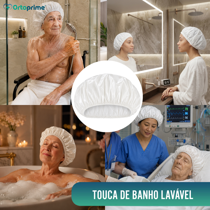 Gorro de Banho Reutilizável Lavável e Respirável | Tamanho Único
