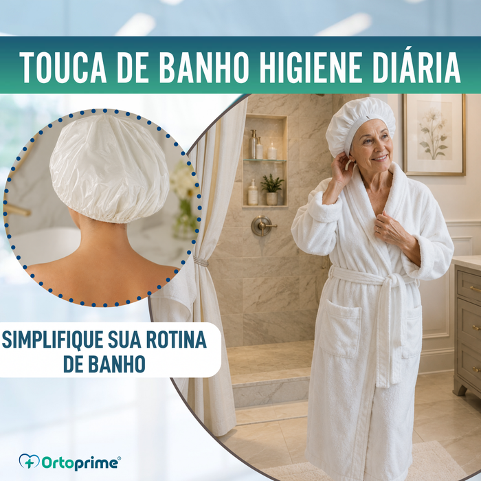 Gorro de Banho Reutilizável Lavável e Respirável | Tamanho Único