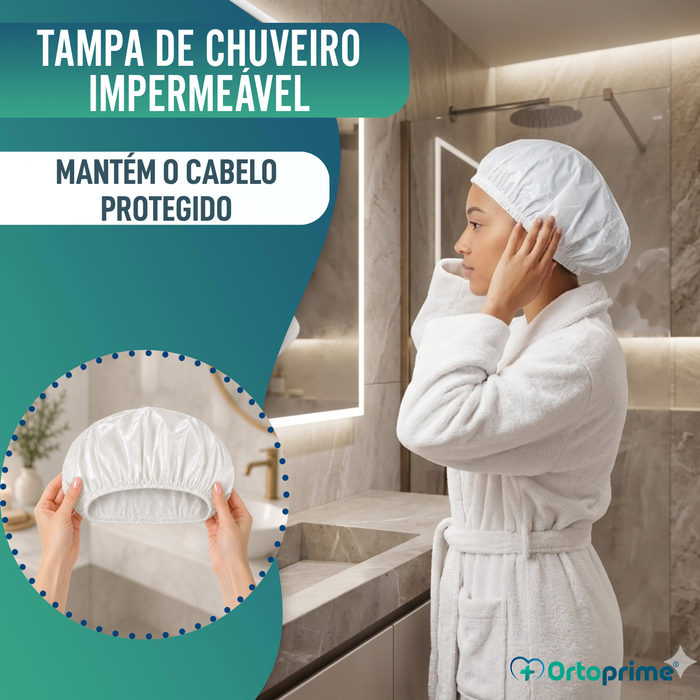 Gorro de Banho Reutilizável Lavável e Respirável | Tamanho Único