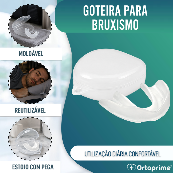 Protetor Bocal Moldável e Reutilizável para Bruxismo - Com Estojo
