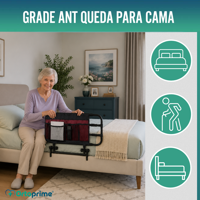 Grade para Camas de Adultos com Bolsos e Ajustável