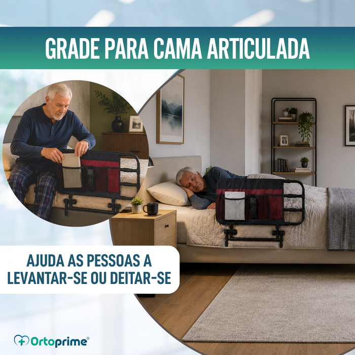 Grade para Camas de Adultos com Bolsos e Ajustável