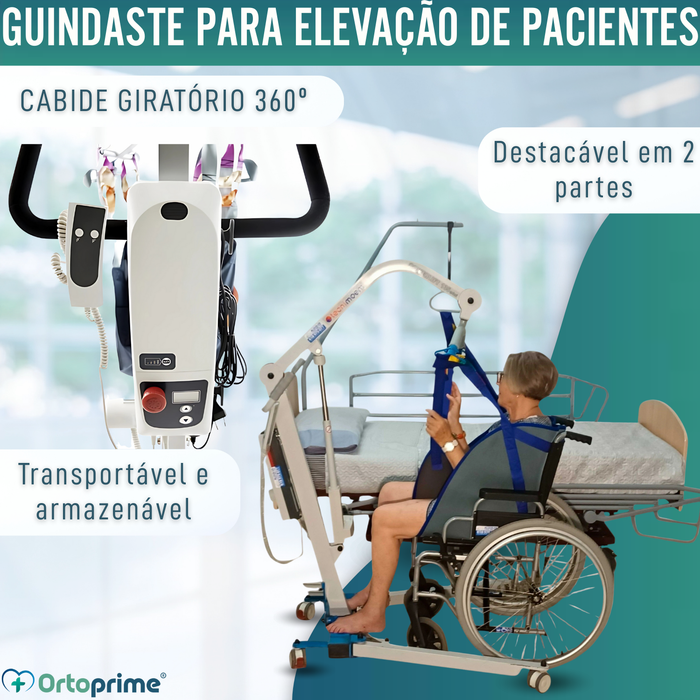 Grúa para Elevar Paciente com Arnês de Ajuste Rápido