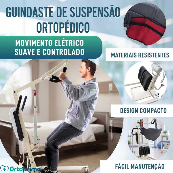 Grua Elétrica de Levantamento de Peso com Arnês - Mobilidade Reduzida