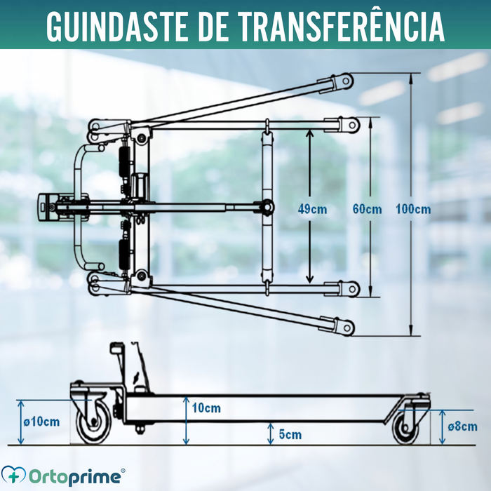Grúa Ortopédica com Arnês para Suporte de Cabeça Incluído