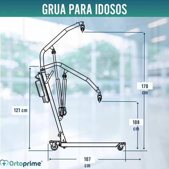 Grua Elétrica de Levantamento de Peso com Arnês - Mobilidade Reduzida