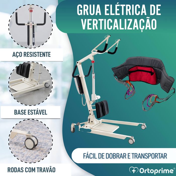 Grua Elétrica de Levantamento de Peso com Arnês - Mobilidade Reduzida