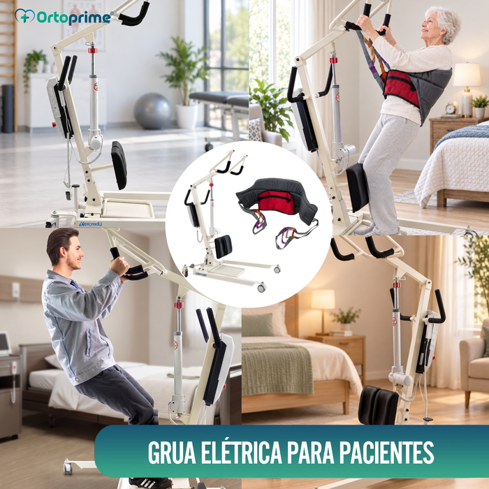 Grua Elétrica de Levantamento de Peso com Arnês - Mobilidade Reduzida