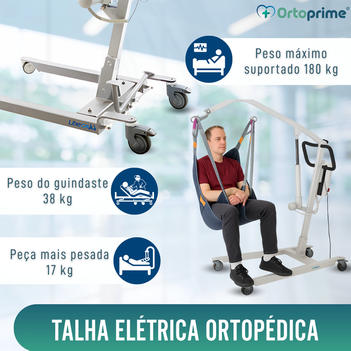 Grúa para Elevar Paciente com Arnês de Ajuste Rápido
