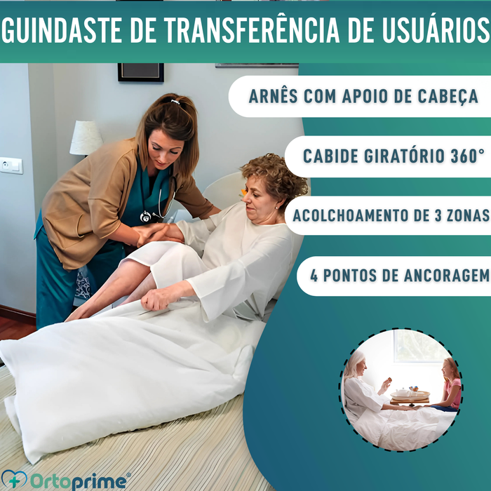 Grúa Ortopédica com Arnês para Suporte de Cabeça Incluído